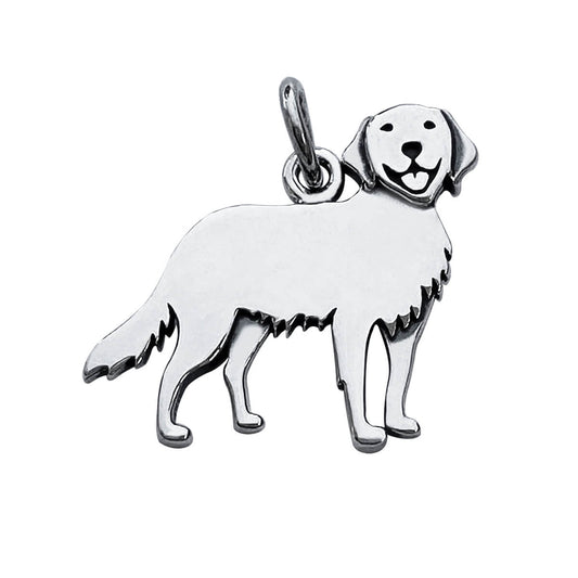 Sterling silver golden retriever dog charm from Charmarama charms