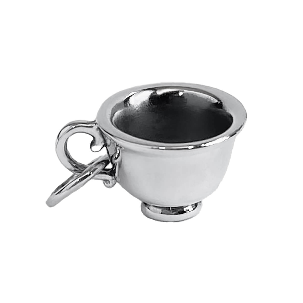 Tea Cup Charm Sterling silver high tea pendant