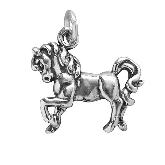 Sterling silver trotting pony charm