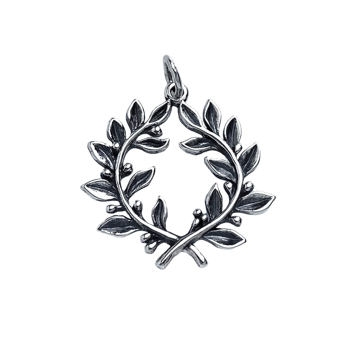 Sterling silver laurel wreath charm from Charmarama Charms