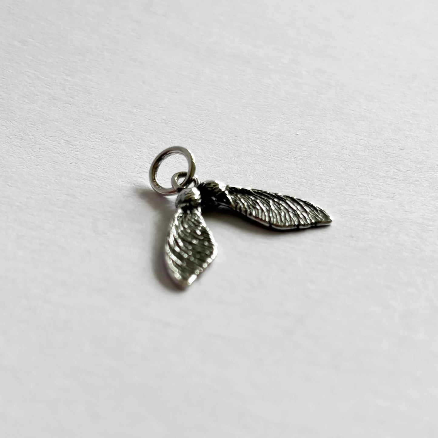 Sterling silver sycamore seed charm 3D pendant