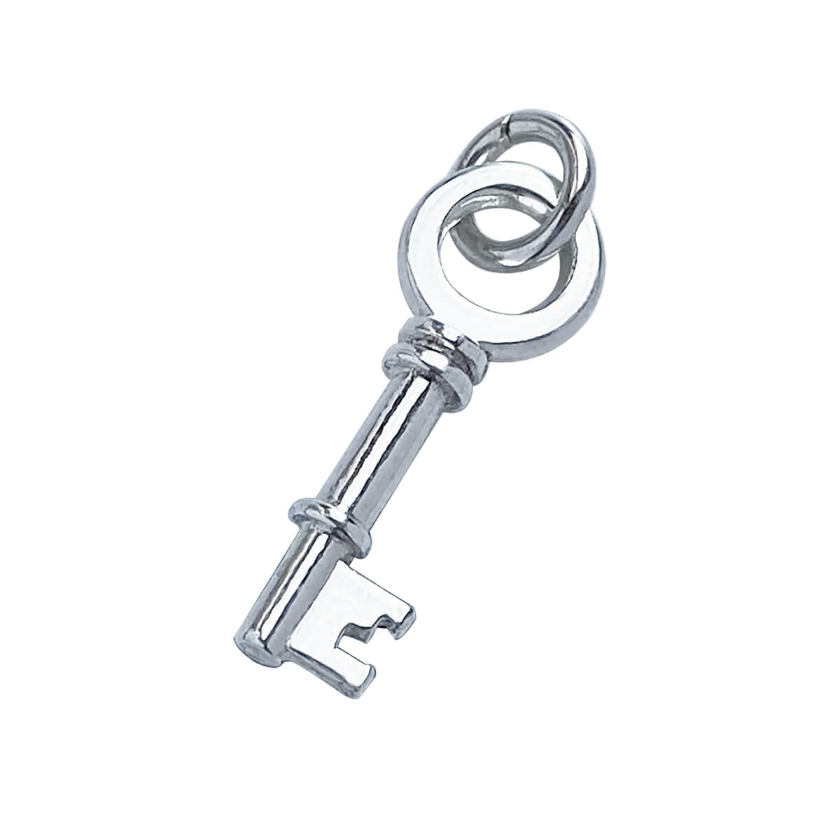 Sterling silver 3 dimensional door key charm from Charmarama Charms
