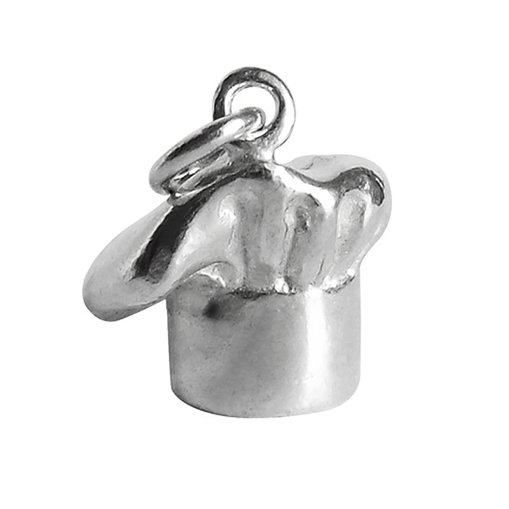 Sterling silver chef's hat charm
