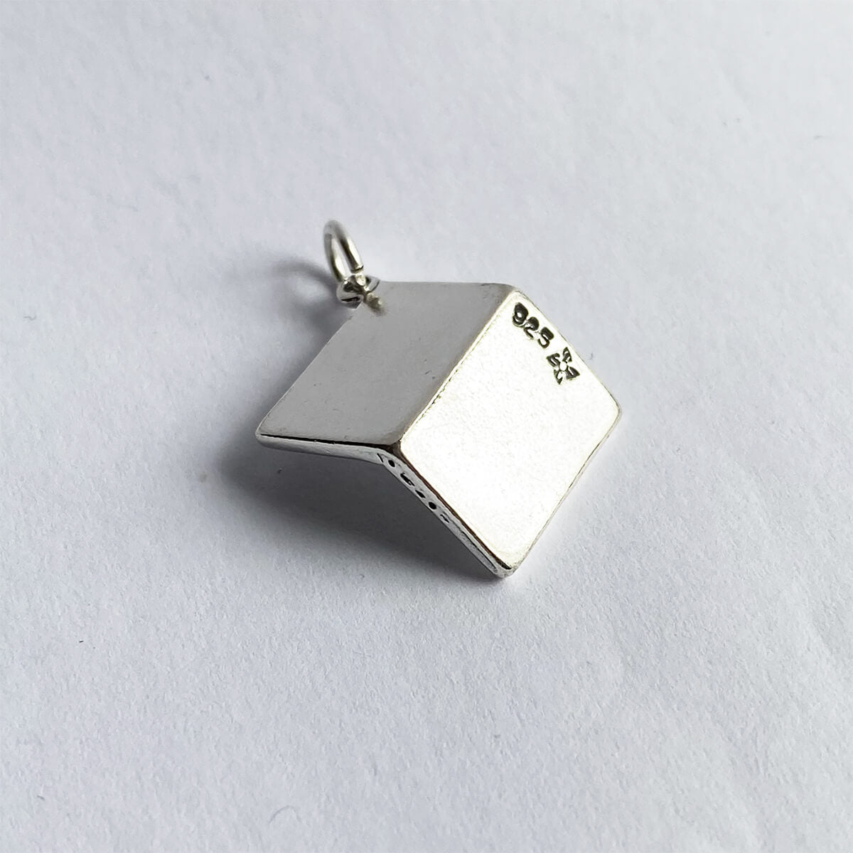 Sterling silver laptop computer charm pendant from Charmarama Charms