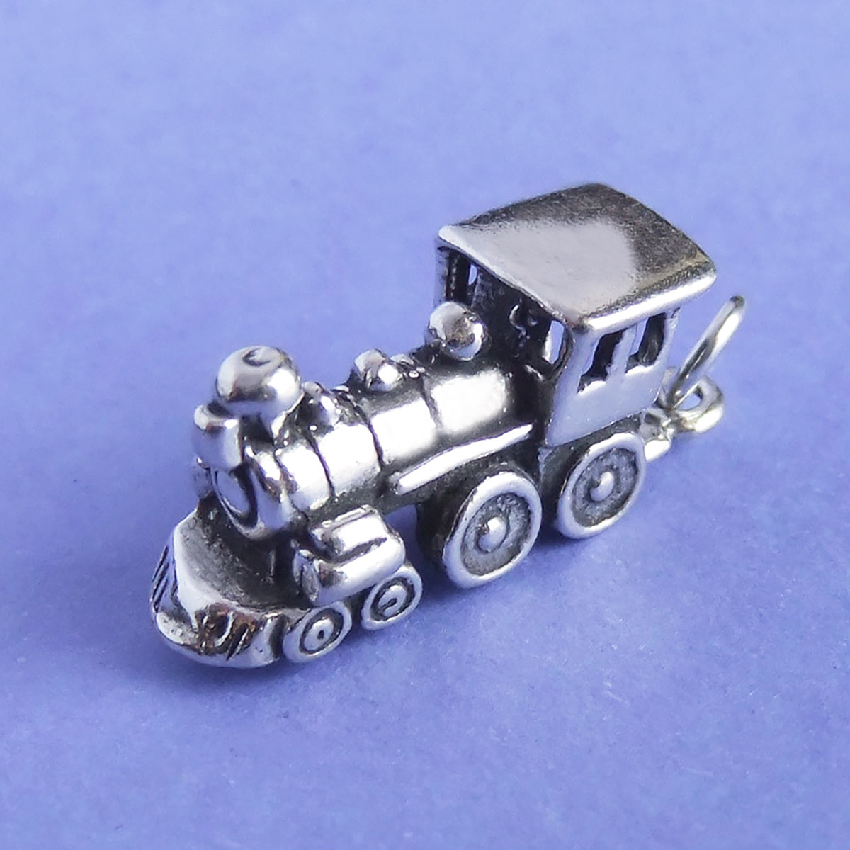 Train Engine Charm Sterling Silver Pendant | Charmarama Charms