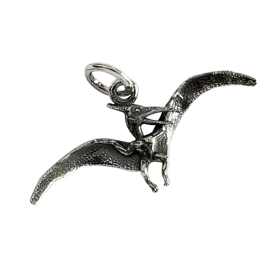 Pterodactyl Dinosaur Charm in Sterling Silver