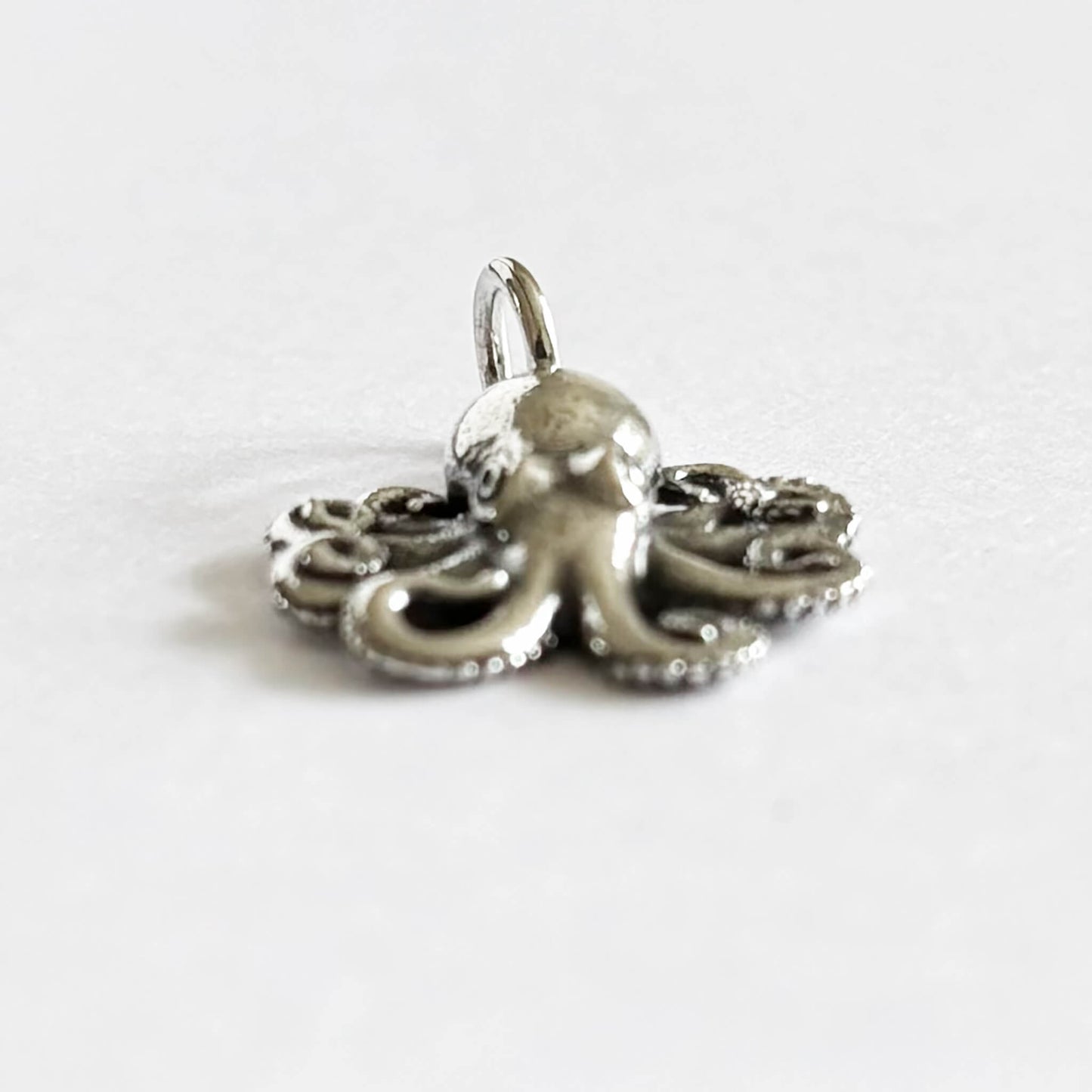 Sterling silver octopus charm