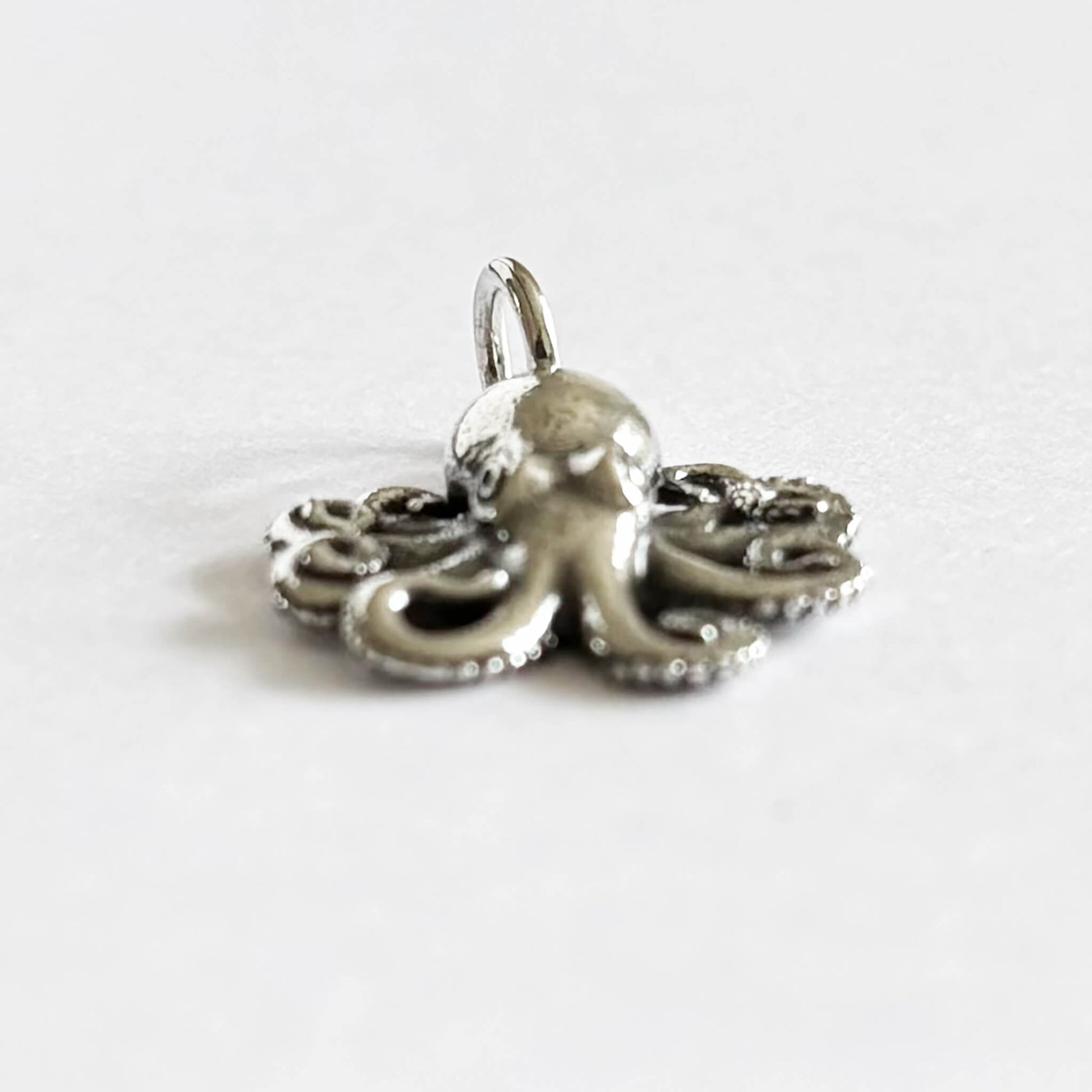 Sterling silver octopus charm