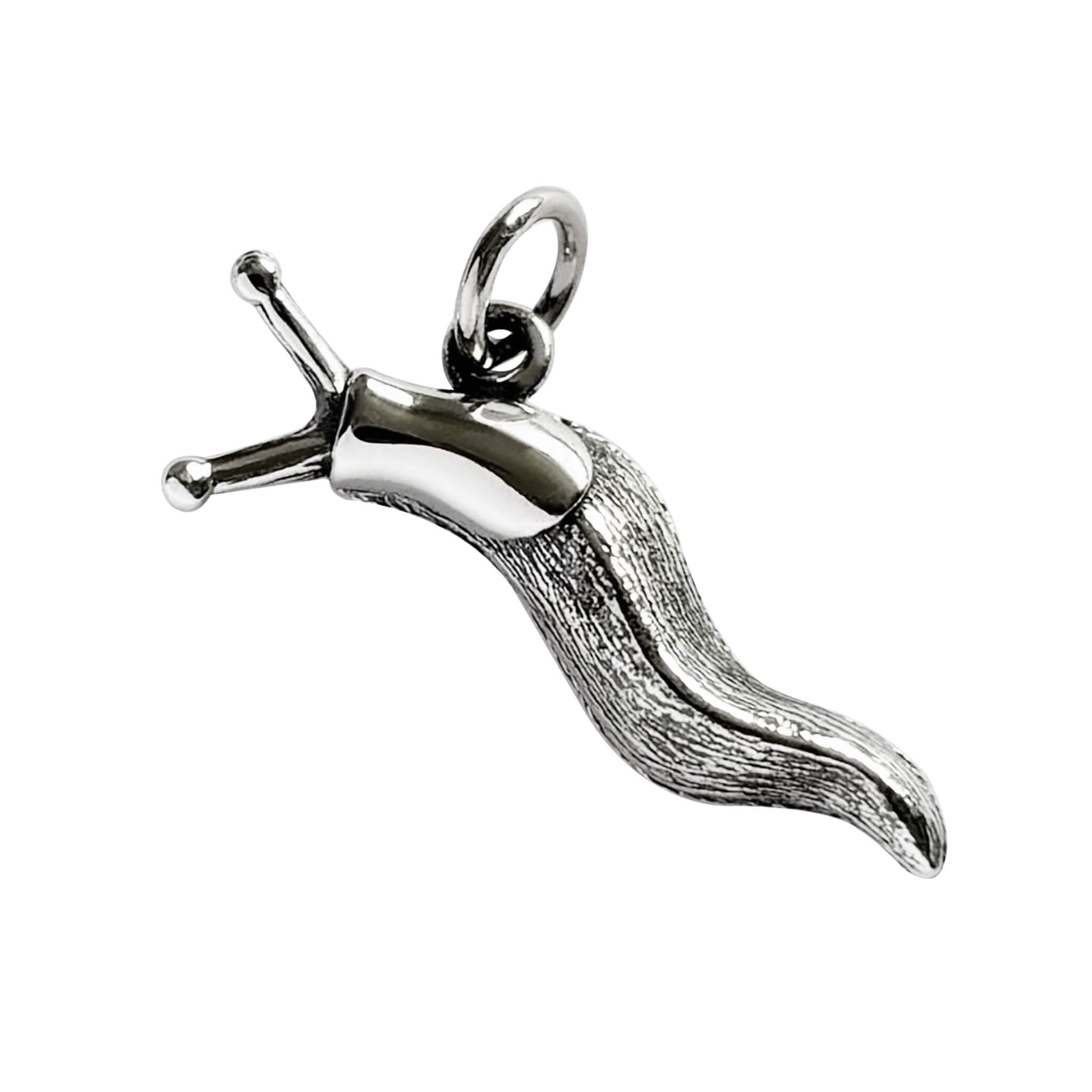 Sterling silver slug charm 3D pendant