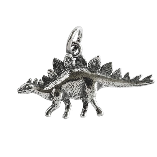 Stegosaurus Dinosaur Charm in Sterling Silver