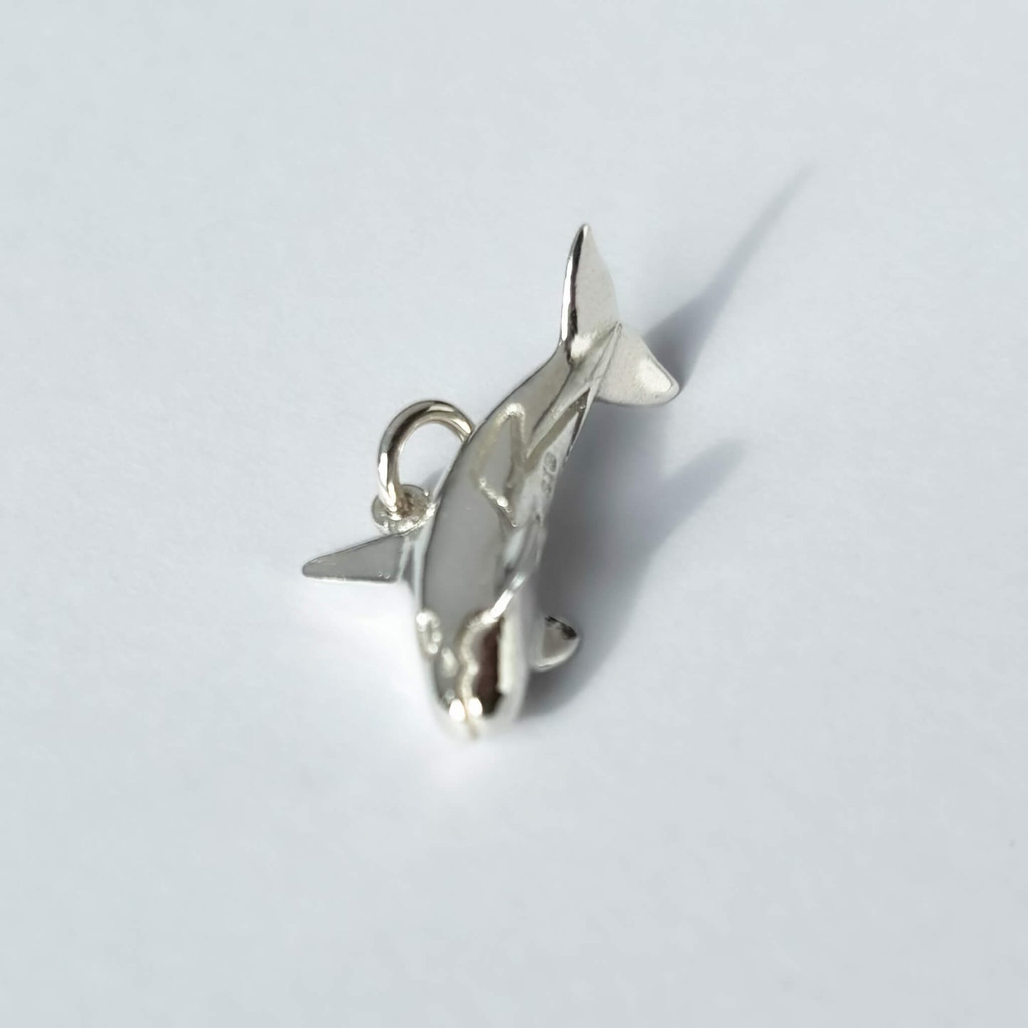 sterling silver killer whale charm