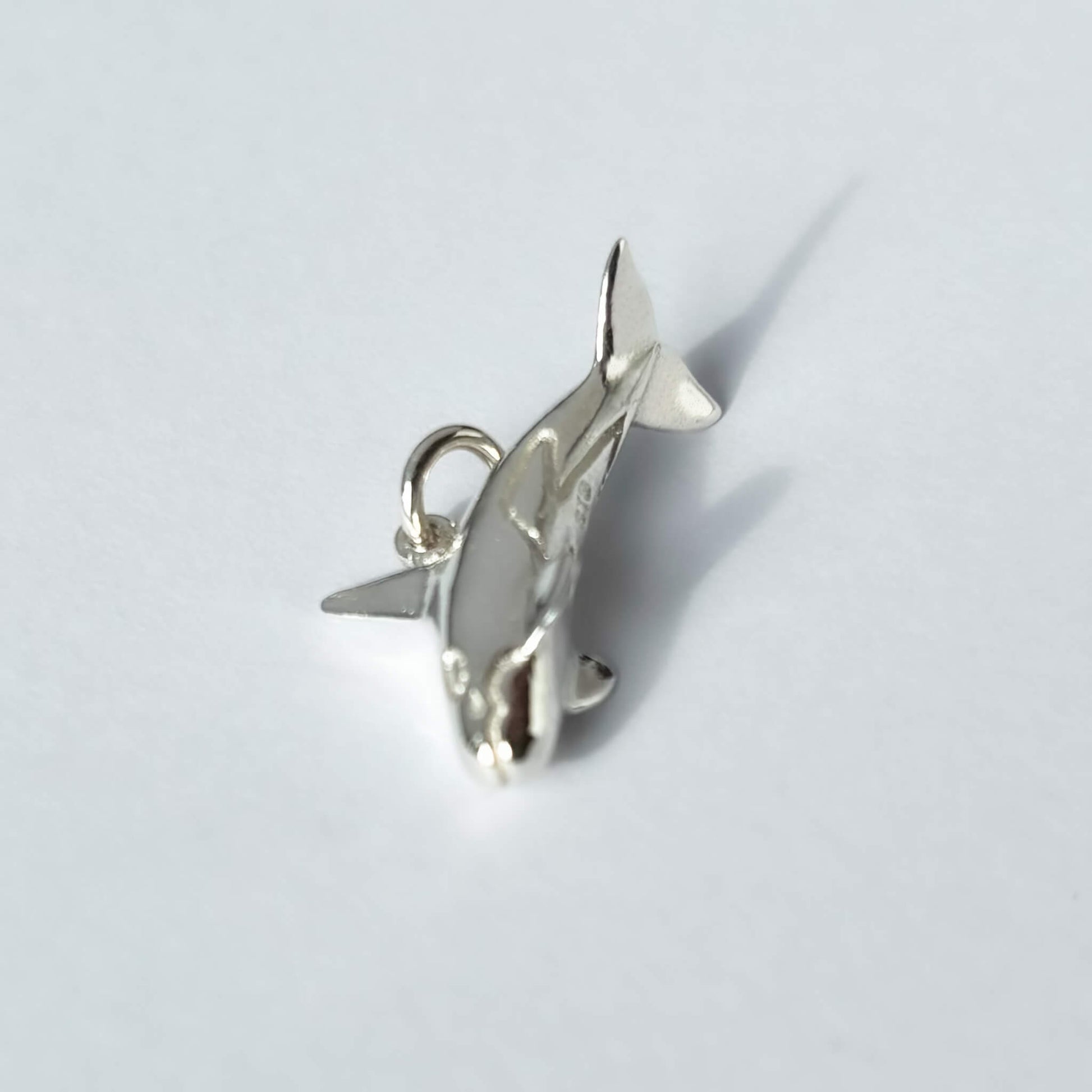 sterling silver killer whale charm