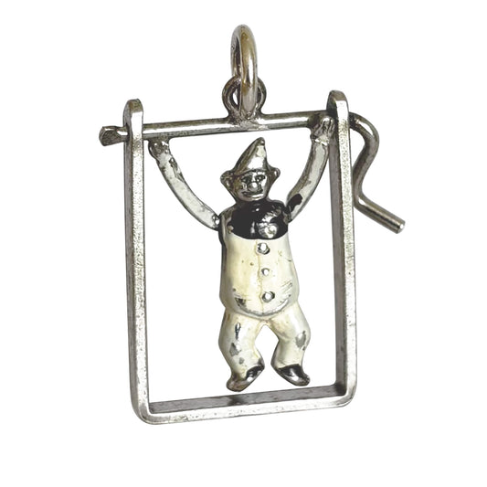 Sterling silver acrobat clown charm