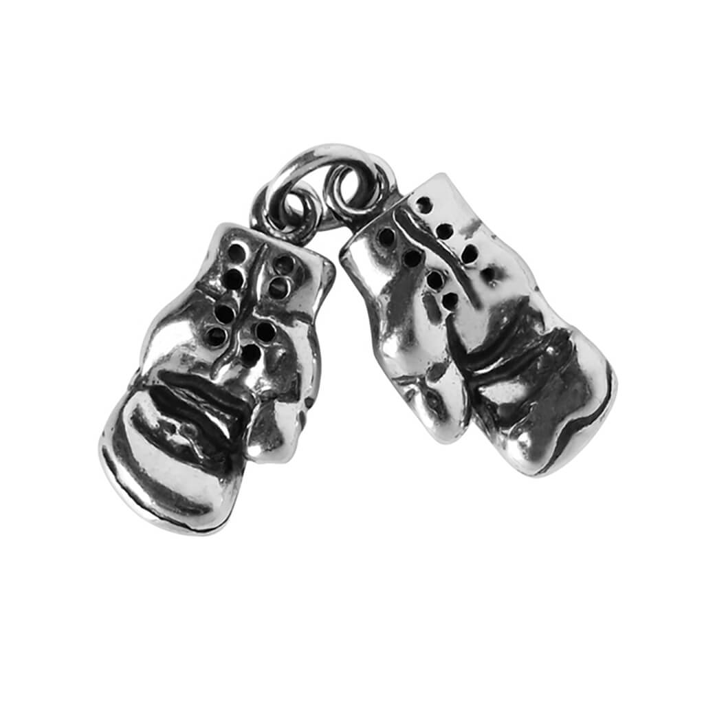 Sterling silver 3D boxing gloves pendant