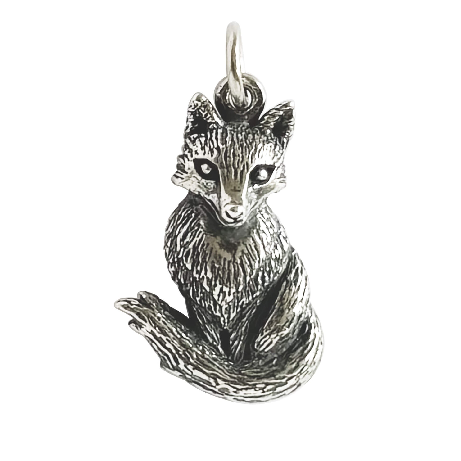 Sterling silver fox charm