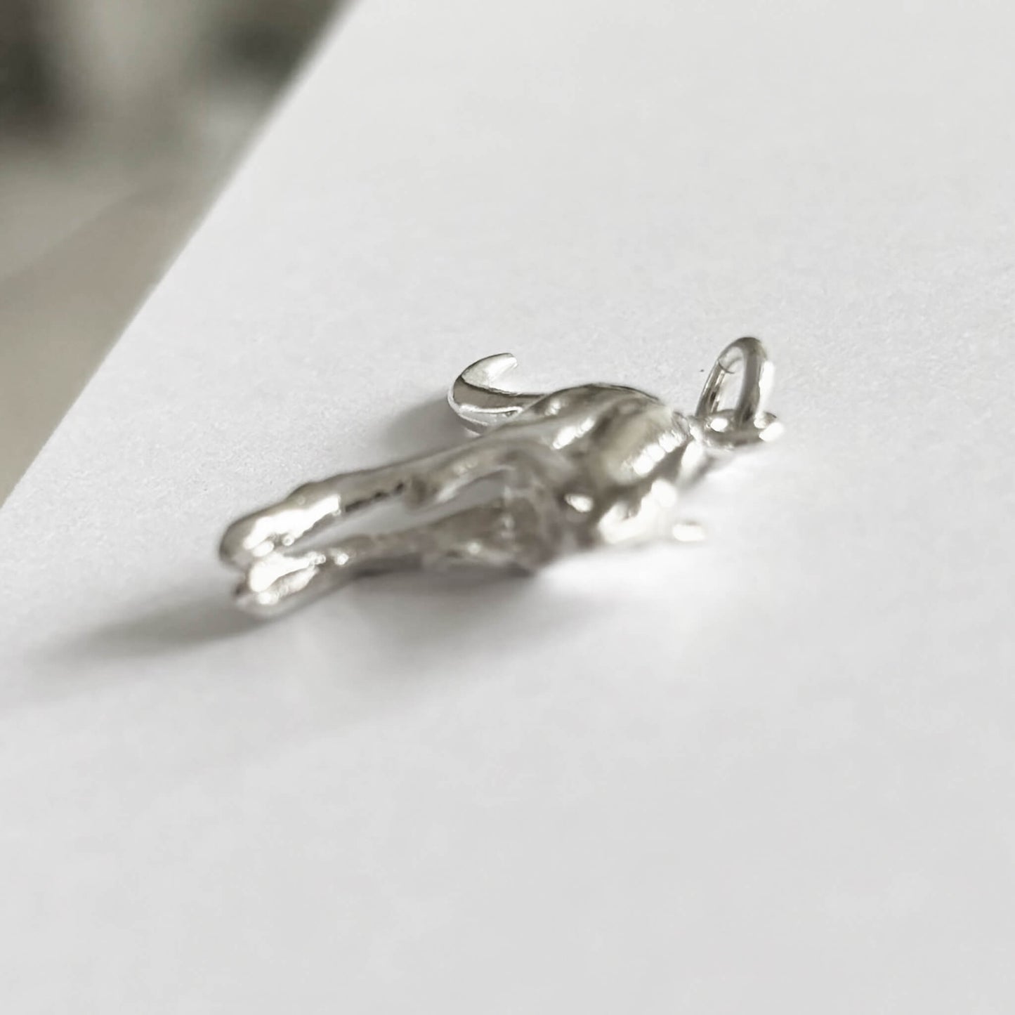 jumping kangaroo pendant in sterling silver