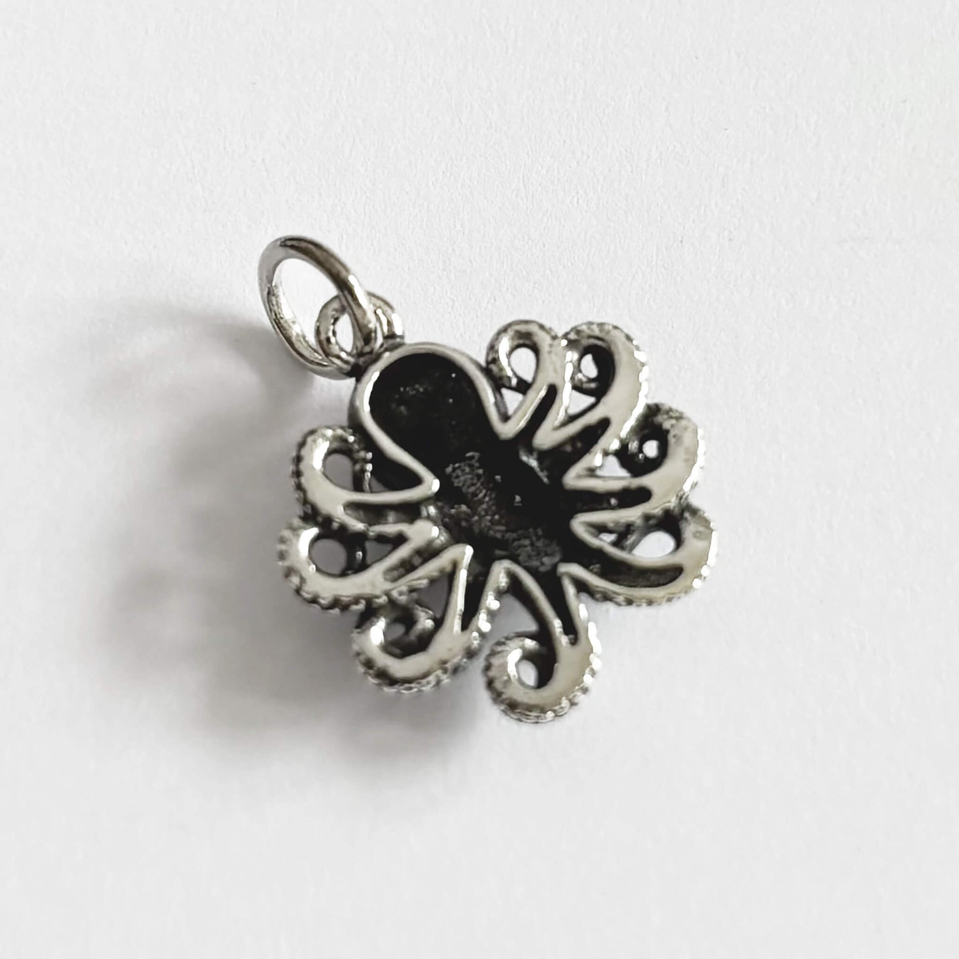 Sterling silver octopus pendant