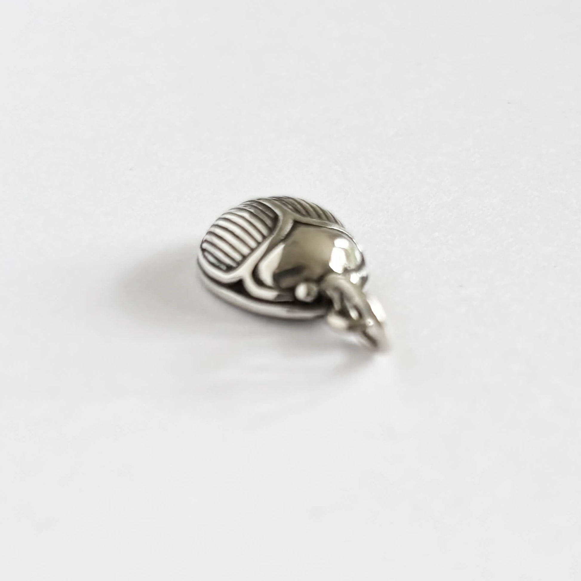 Sterling silver scarab beetle charm
