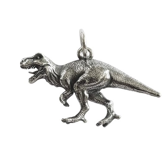 Tyrannosaurus Rex Dinosaur Charm in Sterling Silver
