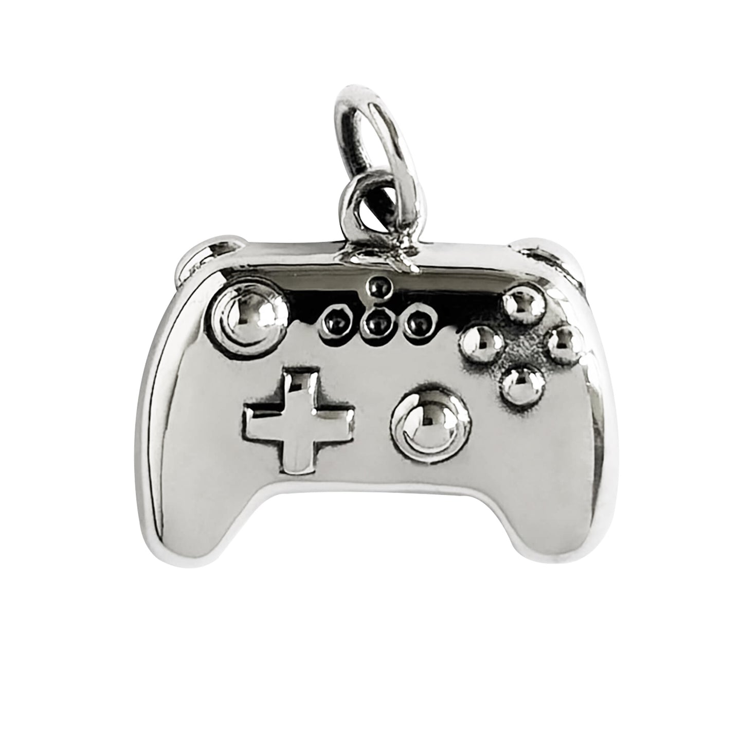 Sterling silver video game controller charm