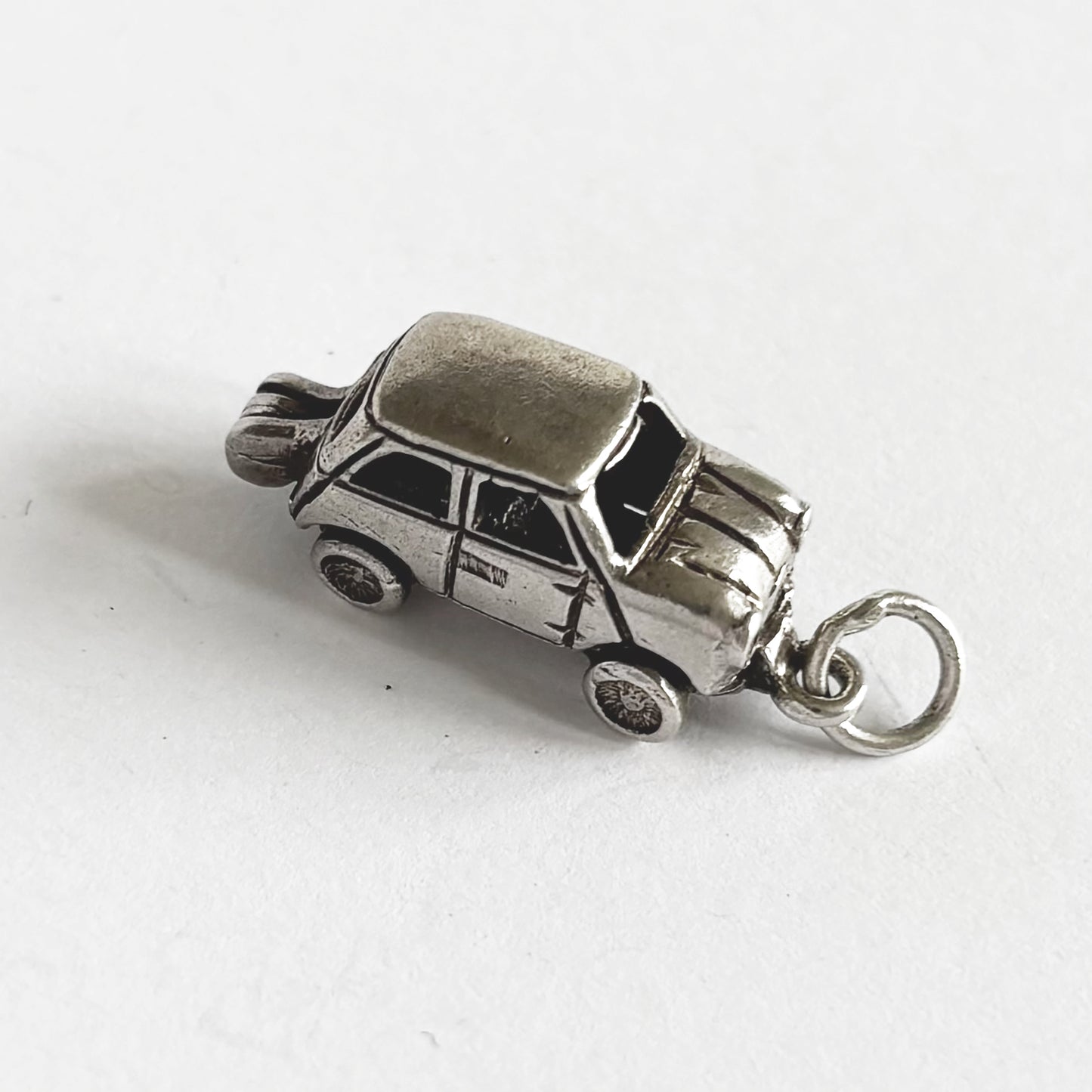 Vintage sterling silver opening mini car charm made by CHIM