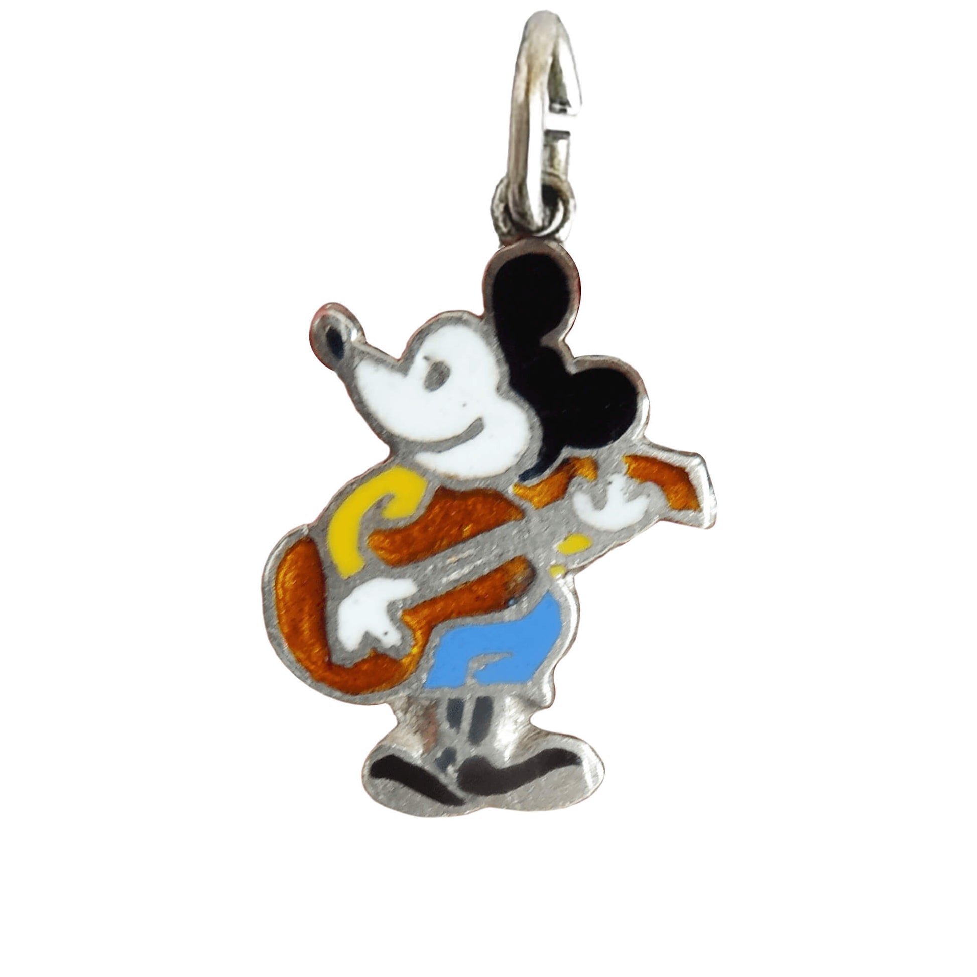 Mickey Mouse cartoon character charm on a white background