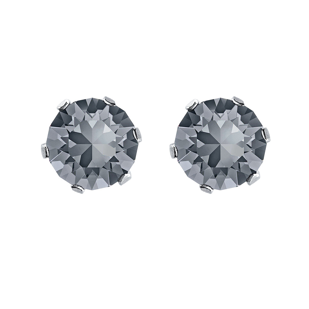 swarovski solitaire earrings | choice of colours black diamond