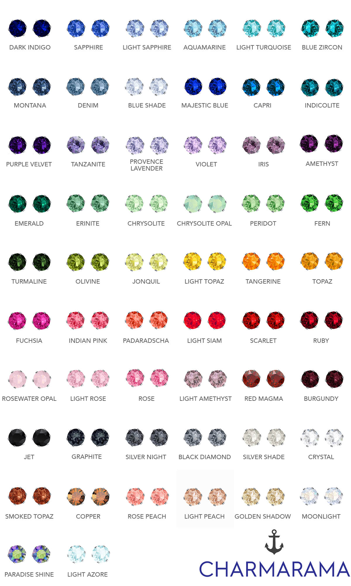 swarovski solitaire earrings | choice of colours