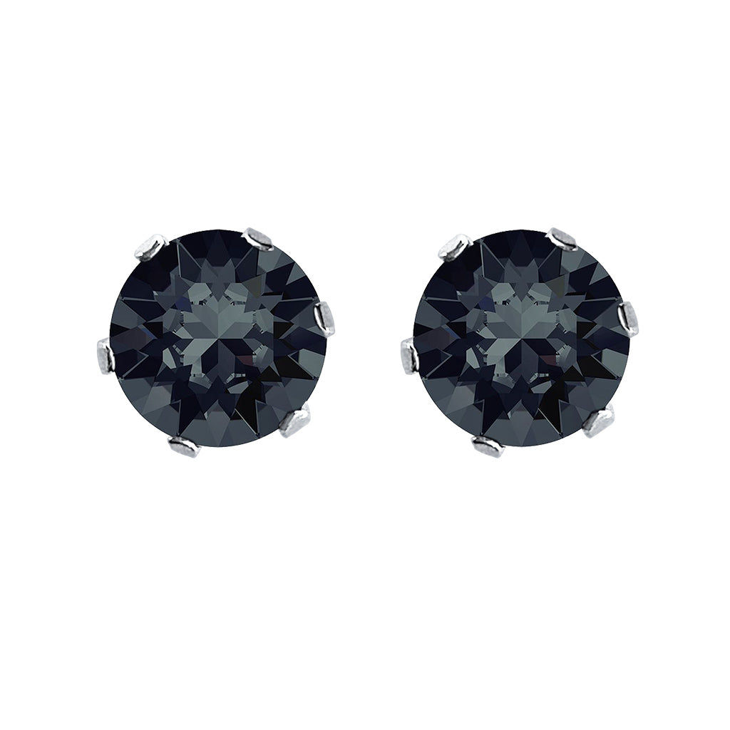 swarovski solitaire earrings | choice of colours graphite