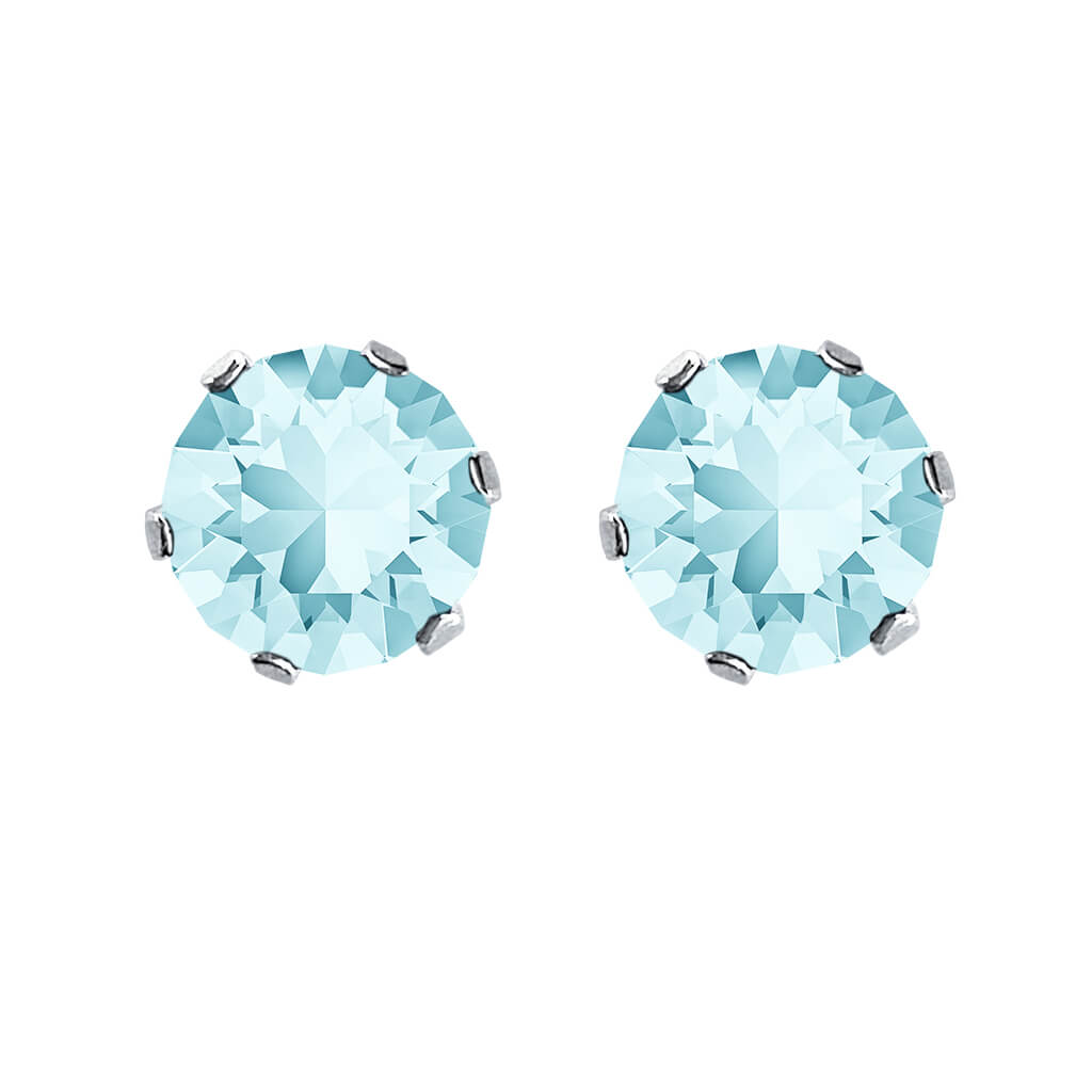 swarovski solitaire earrings | choice of colours light azore