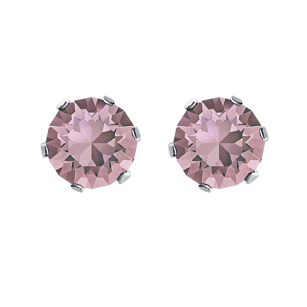 swarovski solitaire earrings | choice of colours light amethyst