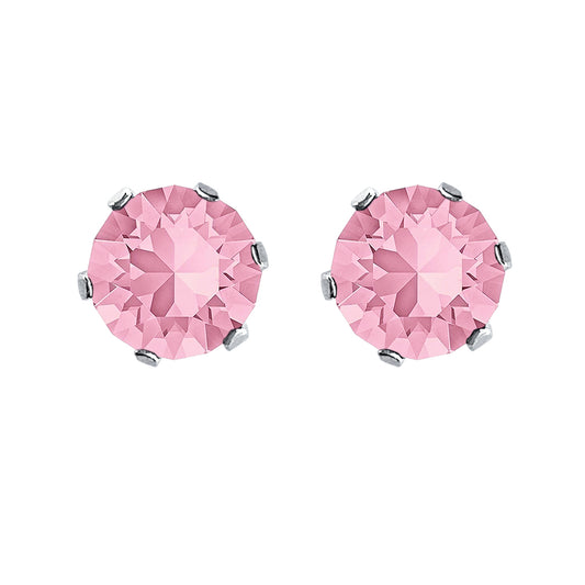 swarovski solitaire earrings | choice of colours light rose