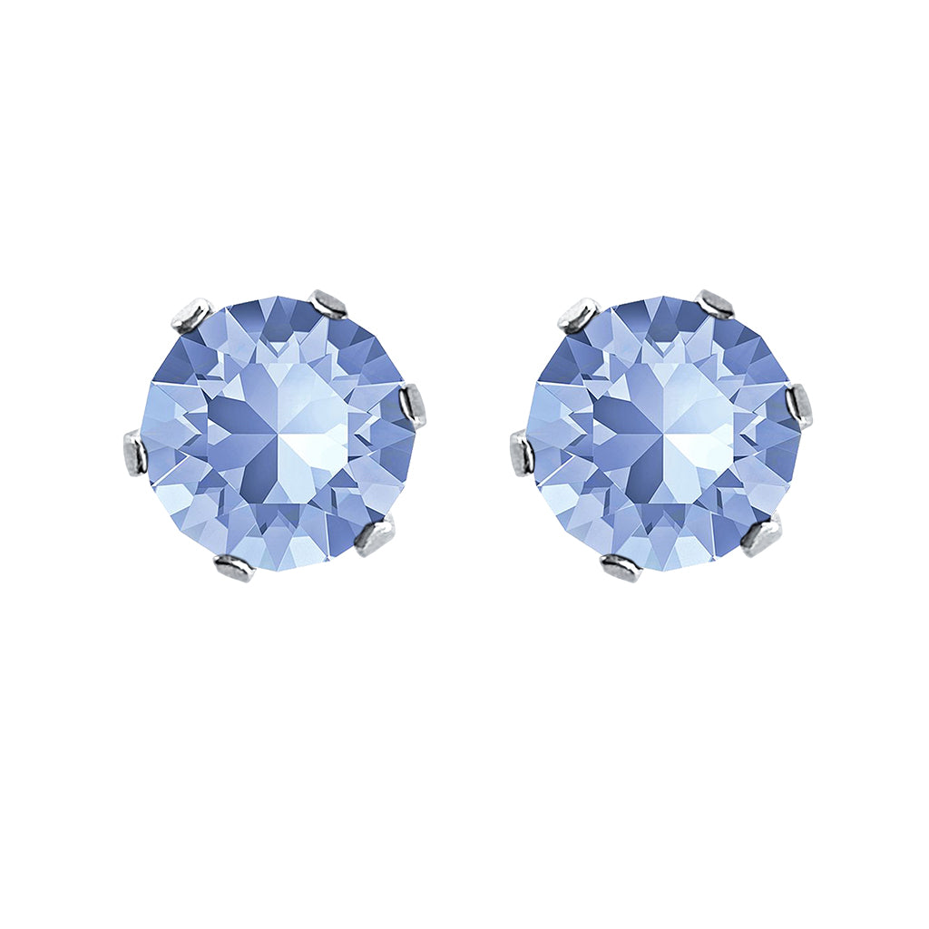 swarovski solitaire earrings | choice of colours light sapphire