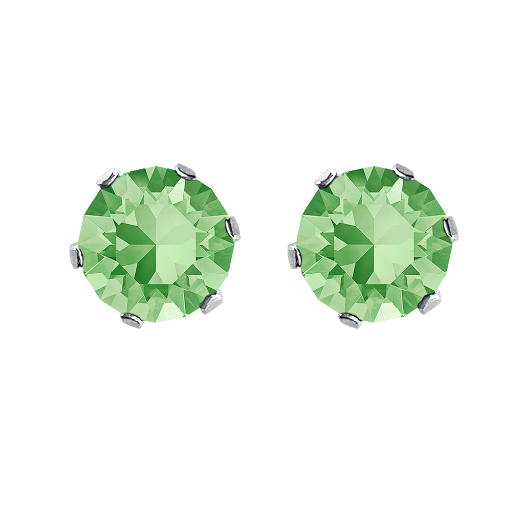 swarovski solitaire earrings | choice of colours peridot