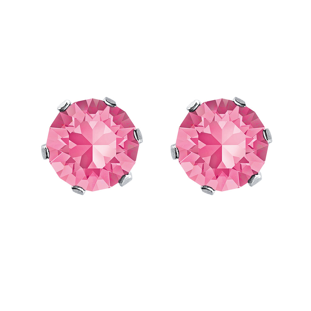 swarovski solitaire earrings | choice of colours rose