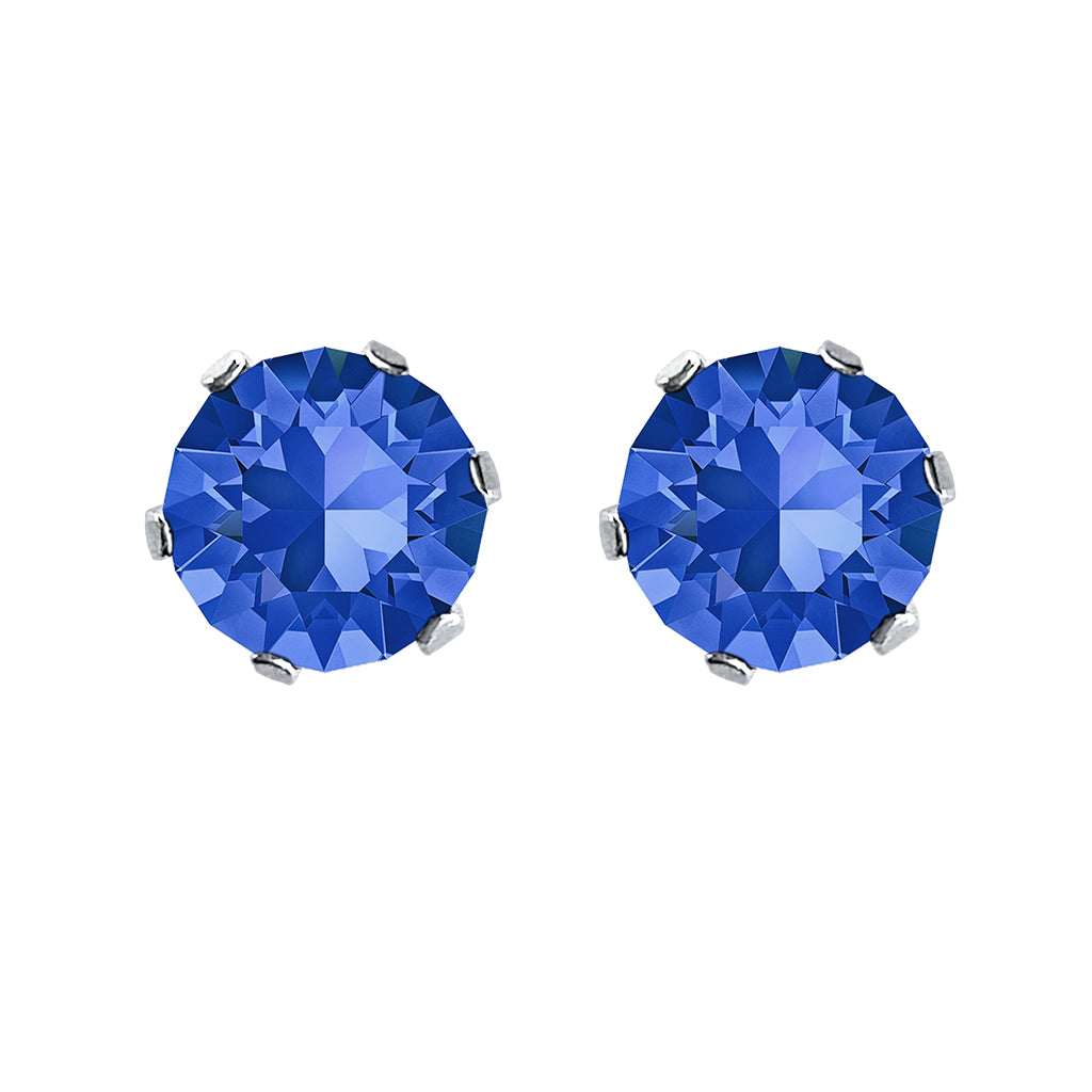 swarovski solitaire earrings | choice of colours sapphire