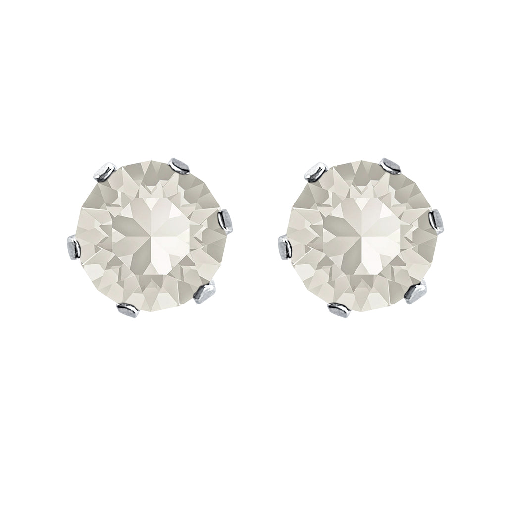 swarovski solitaire earrings | choice of colours silver shade