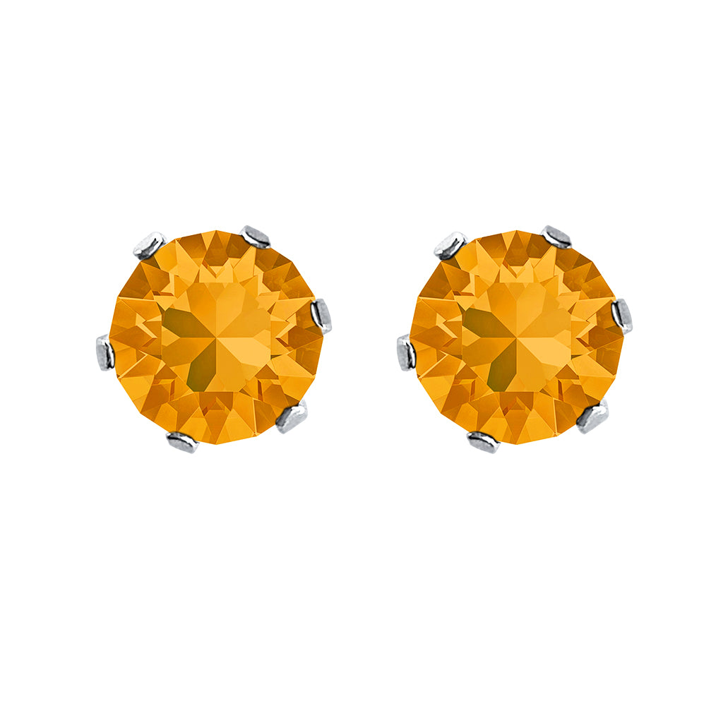 swarovski solitaire earrings | choice of colours topaz