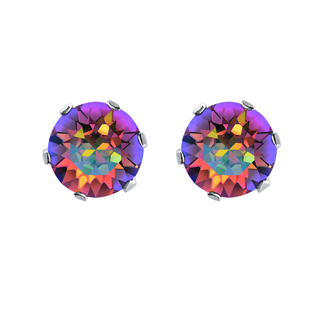 swarovski solitaire earrings | choice of colours volcano