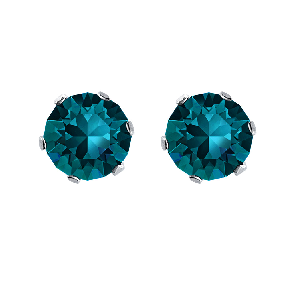 swarovski solitaire earrings | choice of colours indicolite