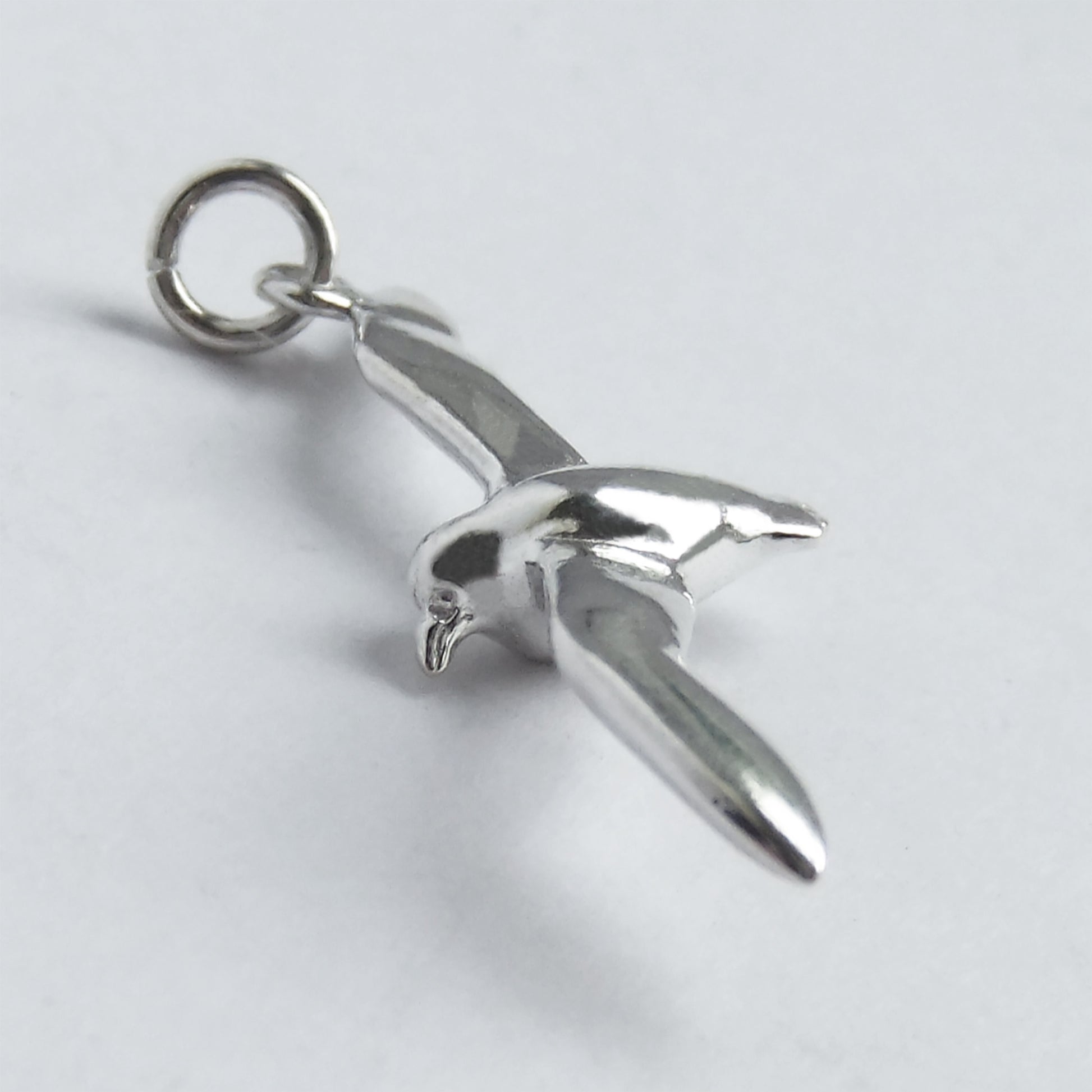 sterling silver albatross flying charm