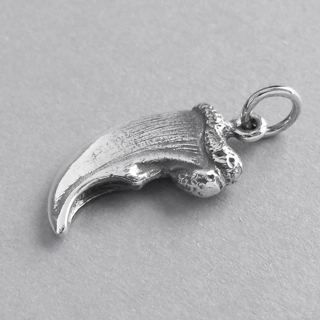 Tiger claw charm sterling silver pendant