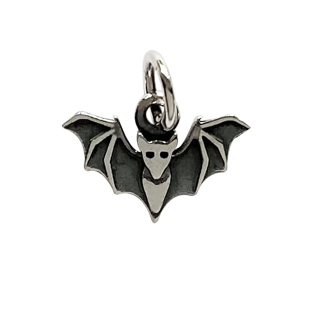 Sterling silver flying bat charm