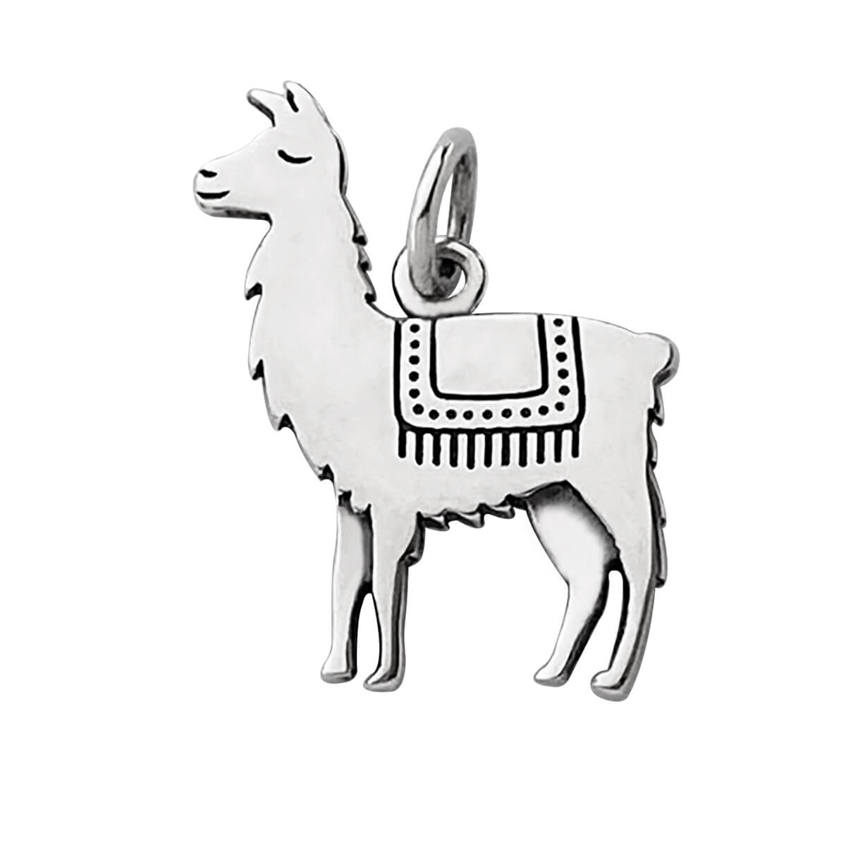 Llama charm sterling silver animal pendant