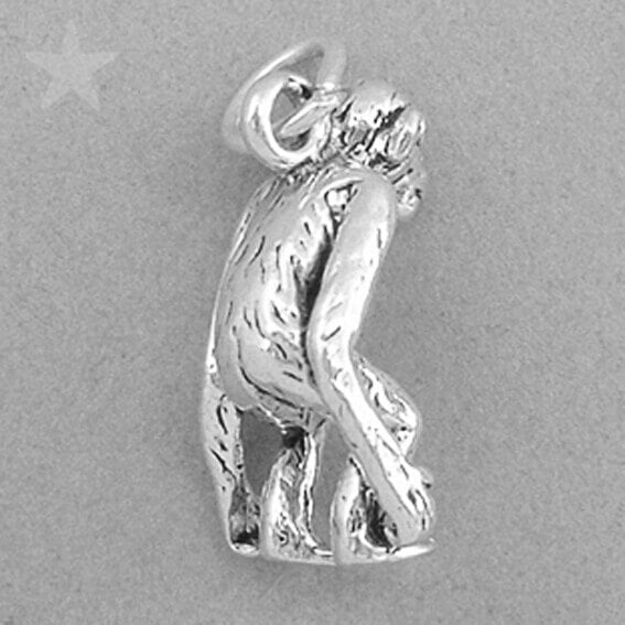 chimpanzee charm sterling silver monkey pendant