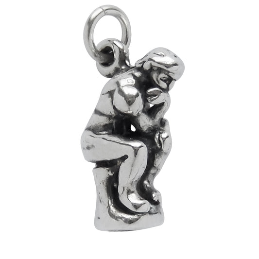 the thinker sculpture charm
