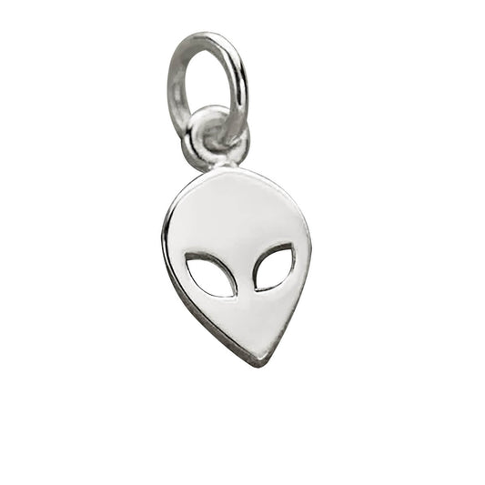 Sterling silver space alien charm martian pendant