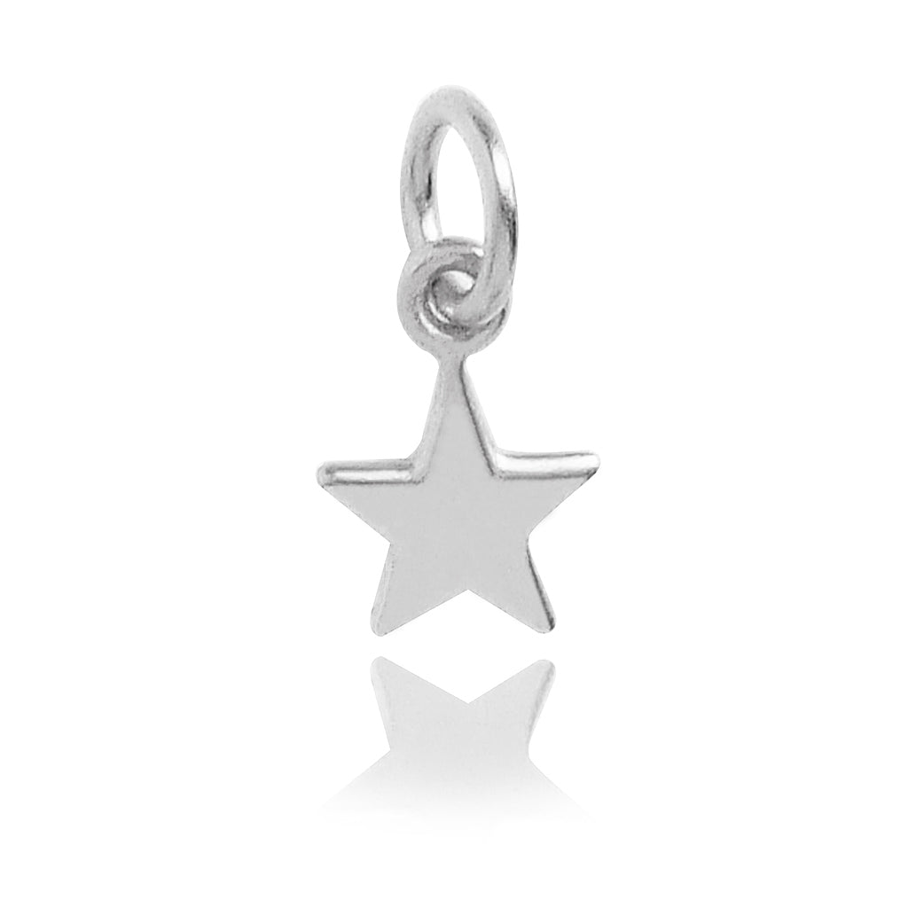 tiny star charm – sterling silver or gold plated sterling silver