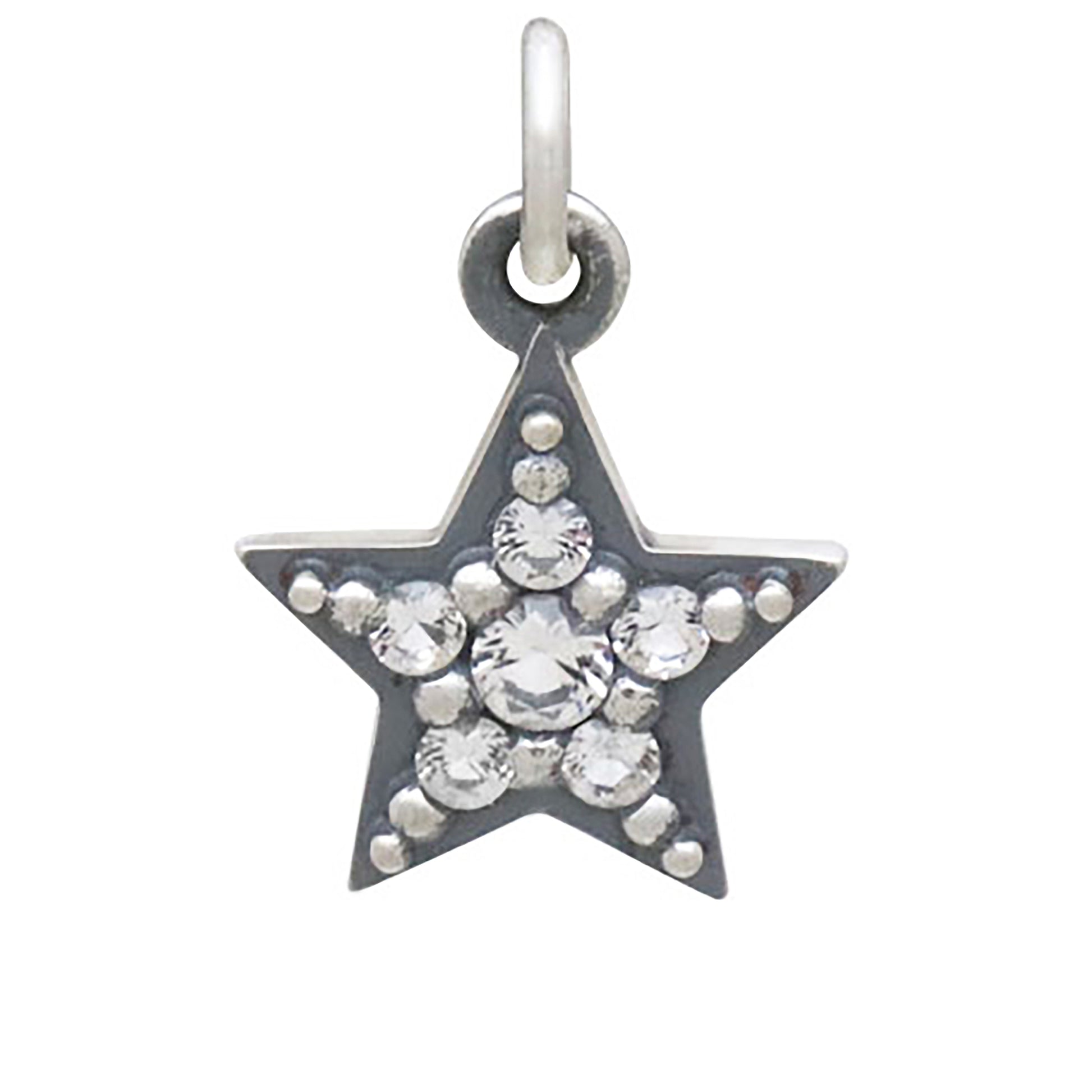 Sterling Silver Crystal Star Charm