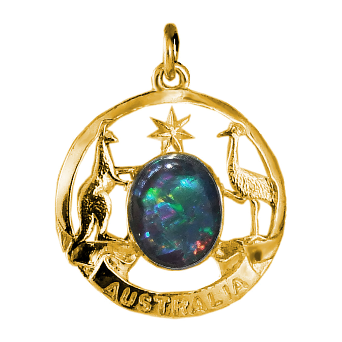 australian crest charm – opal